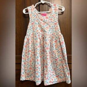 Isaac Mizrahi Toddler Girls Floral dress with bow detail sleeveless 5T
